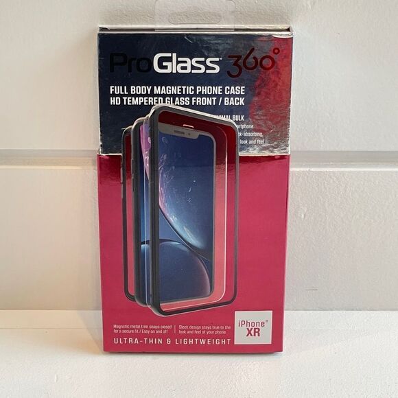 ProGlass 360° iPhone XR Full Body Magnetic Phone Case HD Tempered Glass NWT - Picture 2 of 3